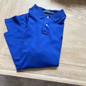 Men's Ralph Lauren polo size XL blue with black emblem